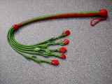 Abr Flogger 5s red-green with roses Length 2.5 foot